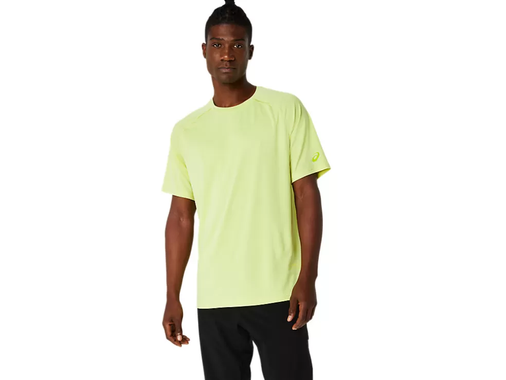 Best Sale ASICS ACTIBREEZE JACQUARD KNIT SHORT SLEEVE TOP Glow Yellow