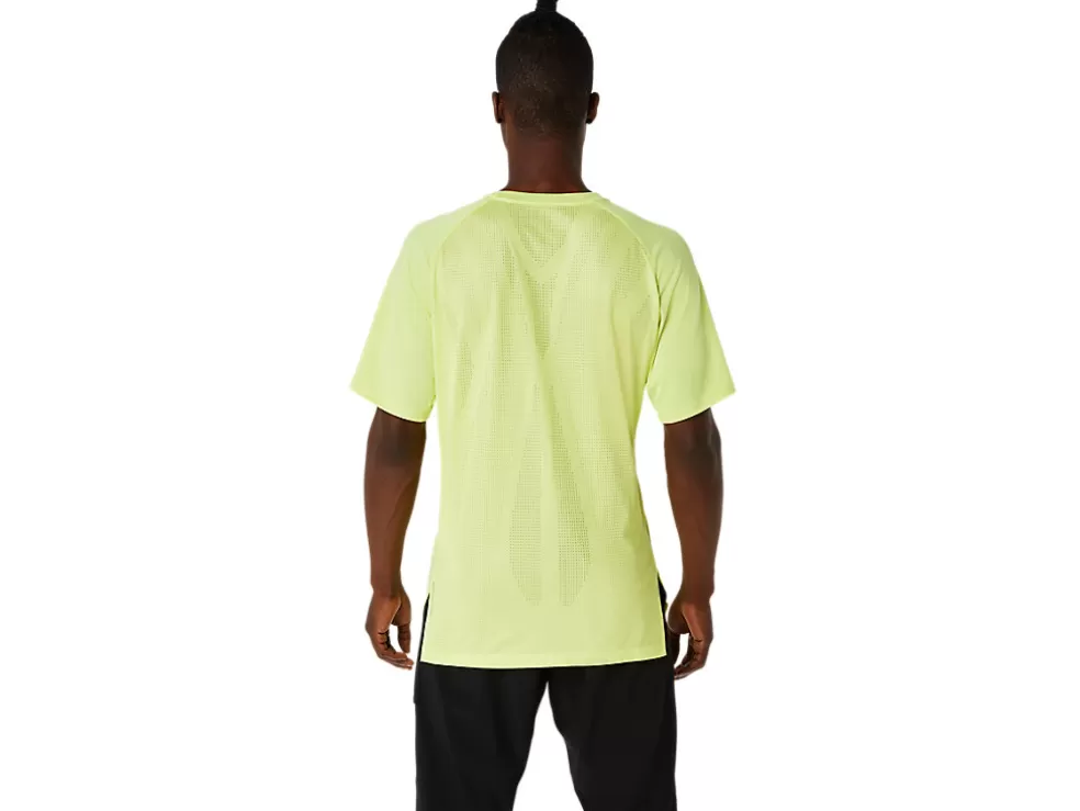 Best Sale ASICS ACTIBREEZE JACQUARD KNIT SHORT SLEEVE TOP Glow Yellow