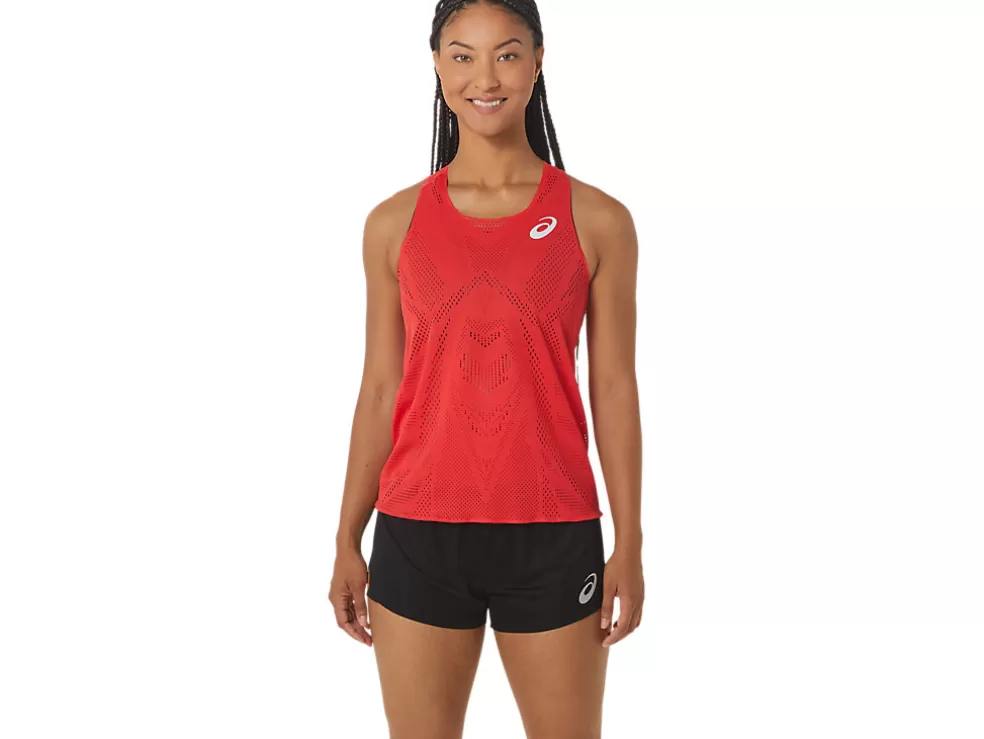 Flash Sale ASICS ACTIBREEZE JACQUARD SINGLET Electric Red