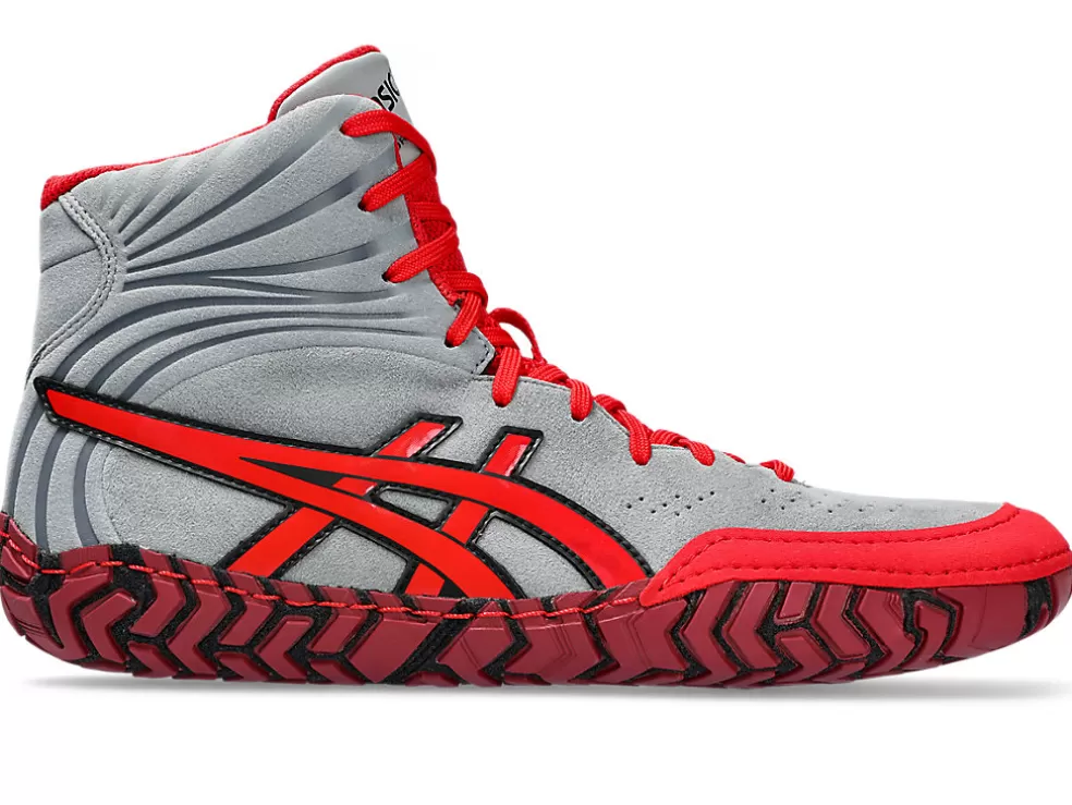 New ASICS AGGRESSOR 5 Sheet Rock/Classic Red