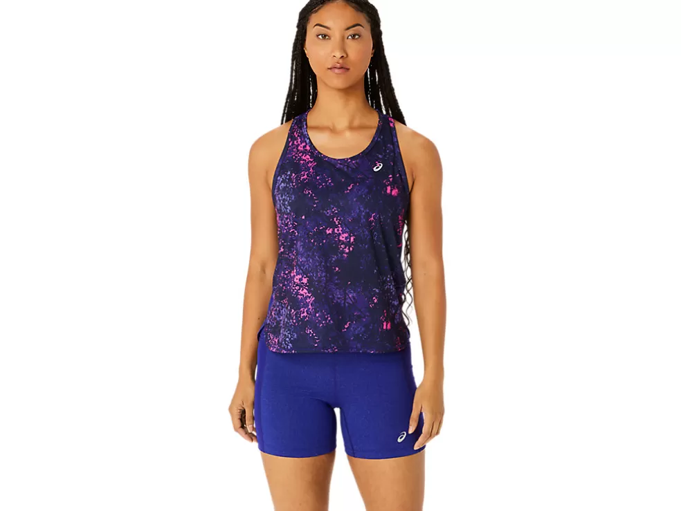 Hot ASICS ALL OVER PRINT TANK Eggplant/Blue Violet