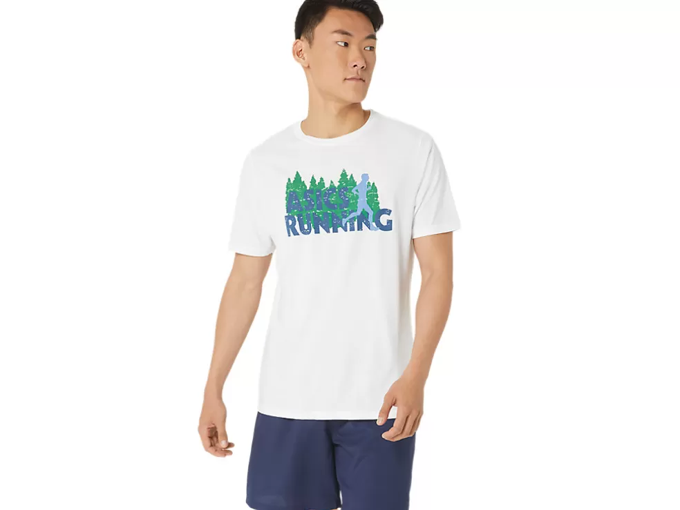 Cheap ASICS EVERGREEN TRAIL RUN TEE Brilliant White