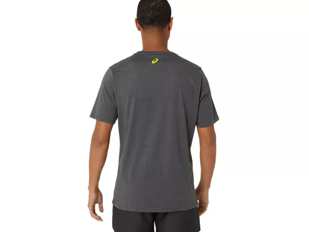 Cheap ASICS EVERGREEN TRAIL RUN TEE Dark Grey Heather