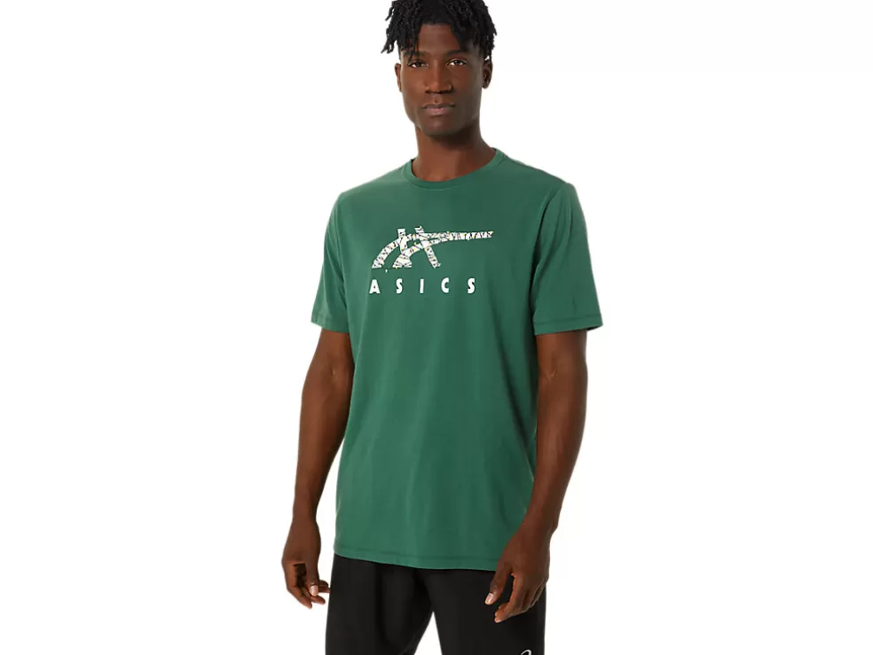 Online ASICS HOLIDAY LIGHTS LOGO CREW Hunter Green