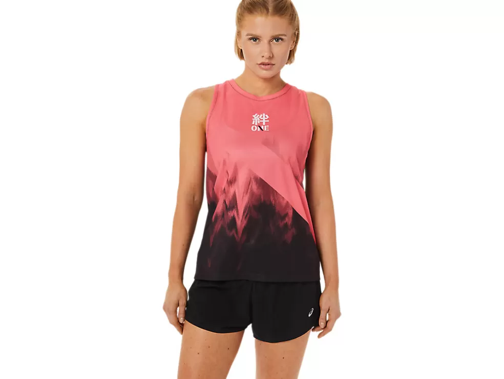 Shop ASICS SINGLET Blazing Coral