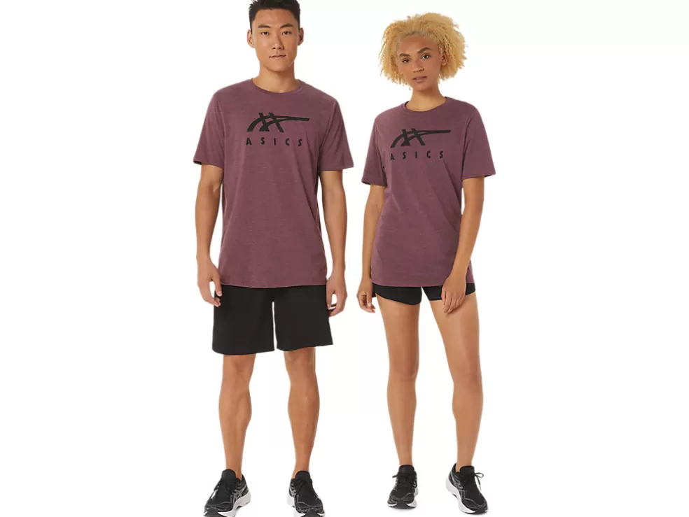 Flash Sale ASICS STRIPE SHORT SLEEVE TEE Deep Mars Heather