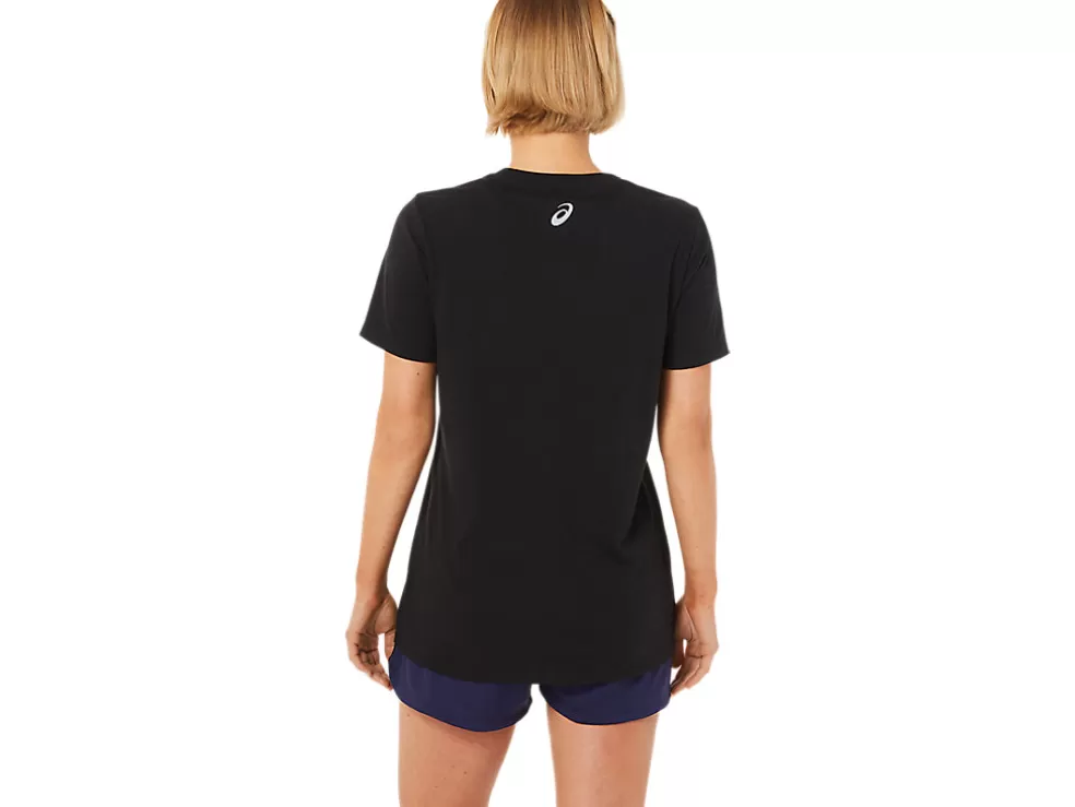 Online ASICS STRIPES V-NECK Performance Black