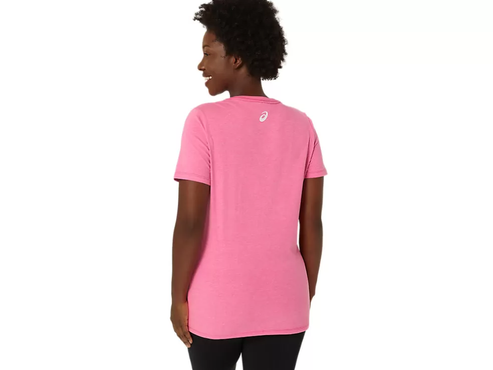 Discount ASICS STRIPES V-NECK Hot Pink