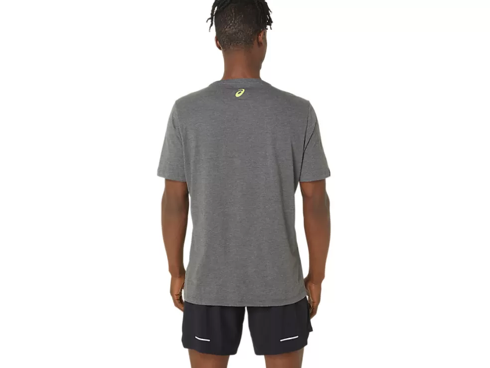 Discount ASICS UNISEX TENNIS GRAPHIC TEE Dark Grey Heather