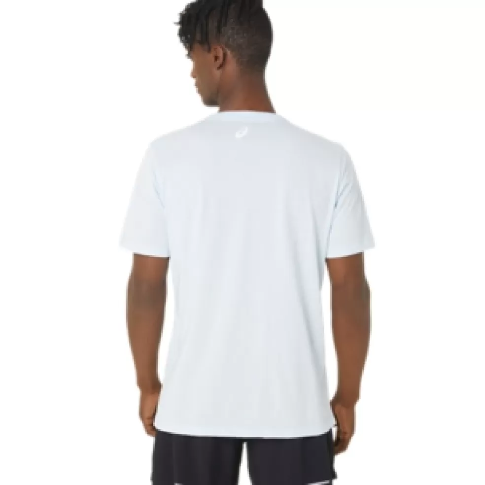 Outlet ASICS UNISEX TRACK AND FIELD GRAPHIC TEE Soft Sky