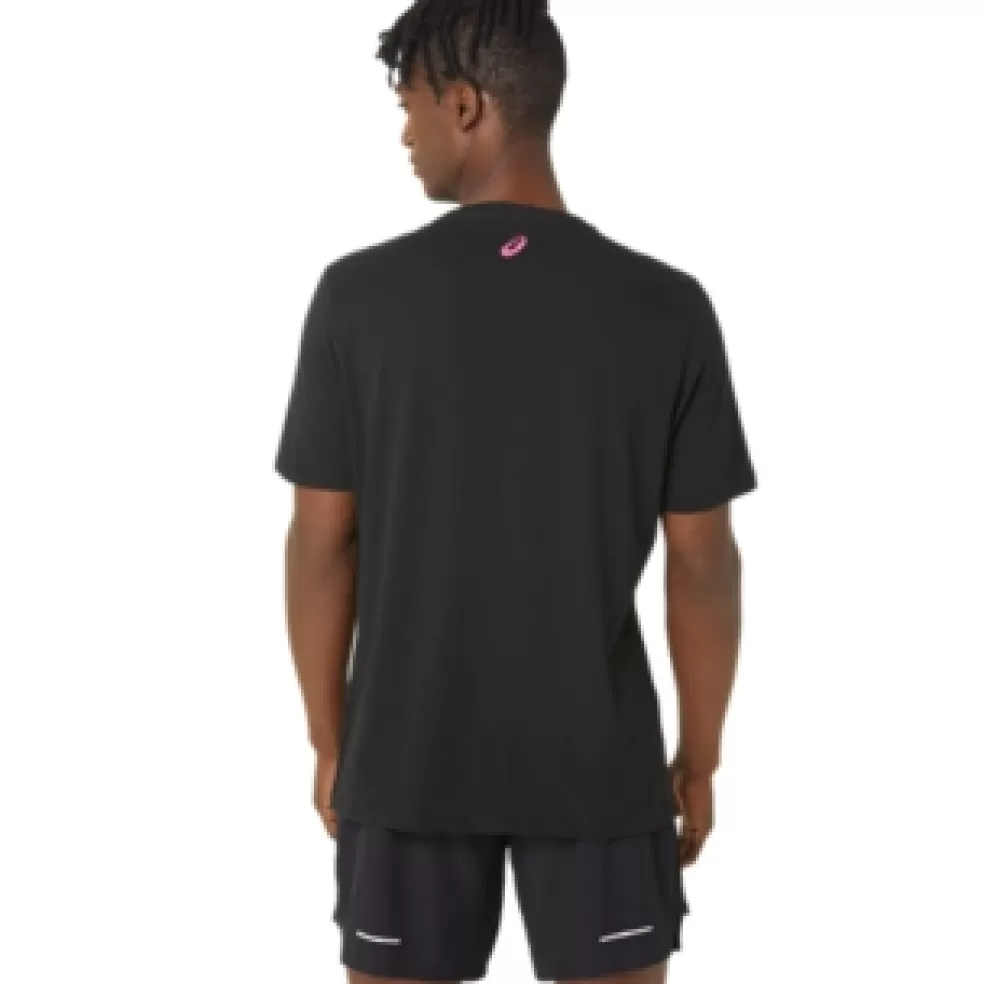 New ASICS UNISEX TRACK AND FIELD GRAPHIC TEE Performance Black