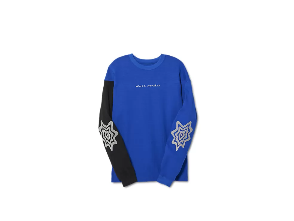 Outlet ASICS BIXANCE LONG SLEEVE Asics Blue X Obsidian Black