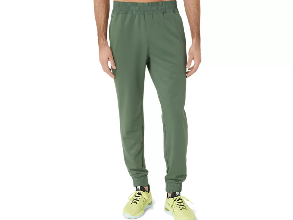 Hot ASICS BRUSHED FLEECE PANTS Serpentine Green