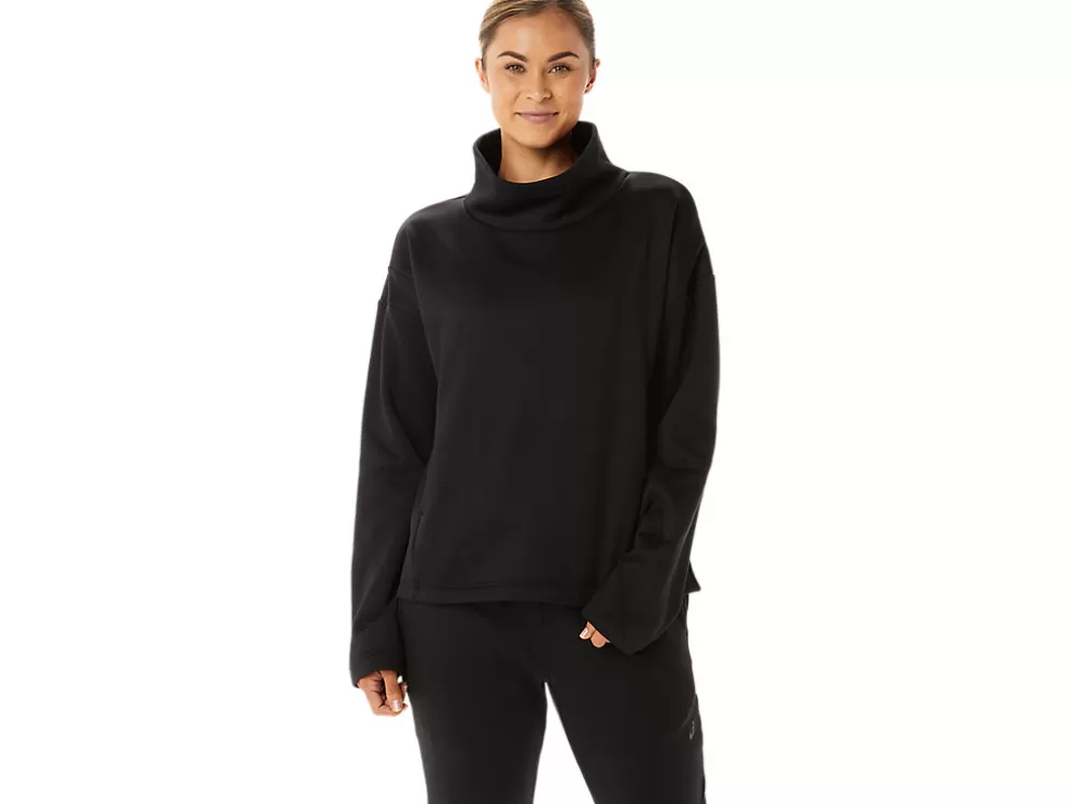 Best Sale ASICS BRUSHED KNIT PULLOVER Performance Black