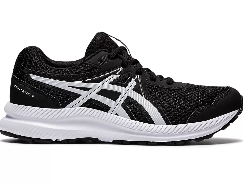 Best ASICS CONTEND 7 GRADE SCHOOL Black/White