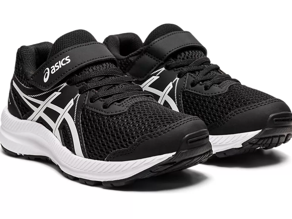 Shop ASICS CONTEND 7 PRE-SCHOOL Black/White