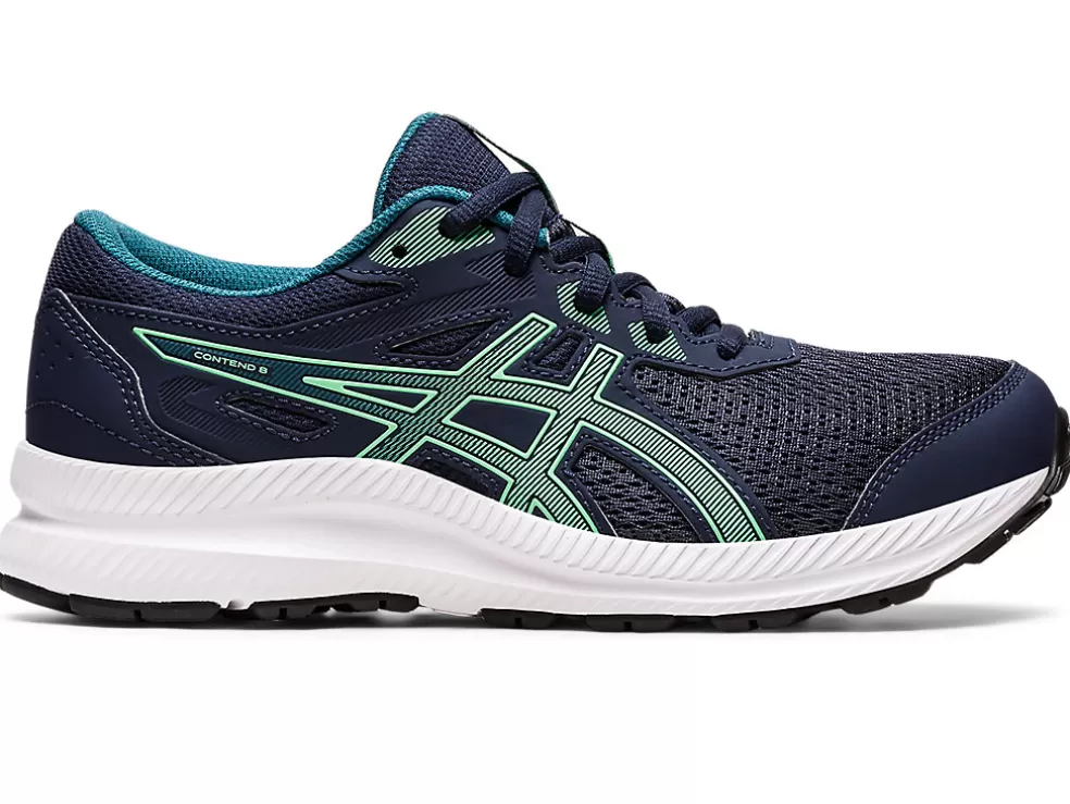 Discount ASICS CONTEND 8 GRADE SCHOOL Midnight/New Leaf