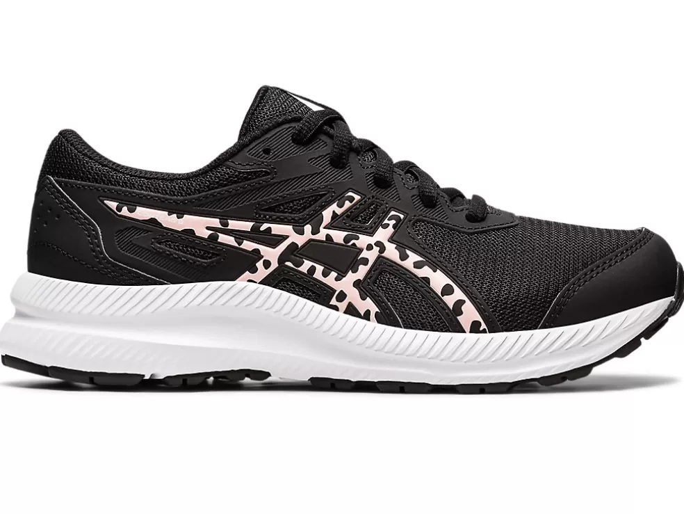 Shop ASICS CONTEND 8 GRADE SCHOOL Black/Frosted Rose