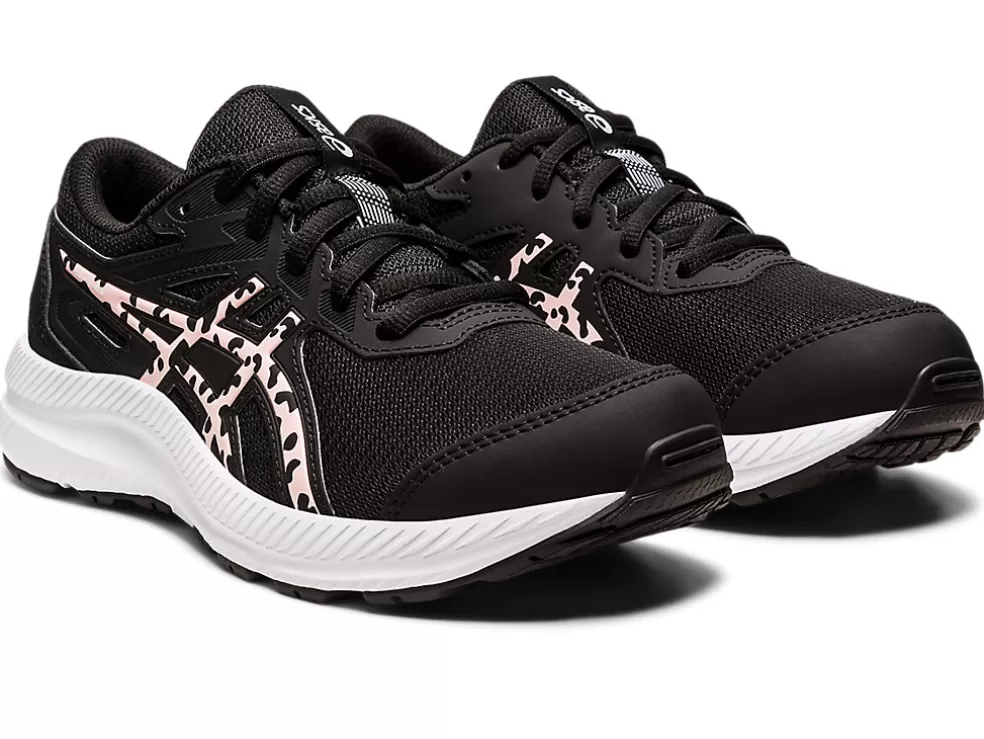 Shop ASICS CONTEND 8 GRADE SCHOOL Black/Frosted Rose