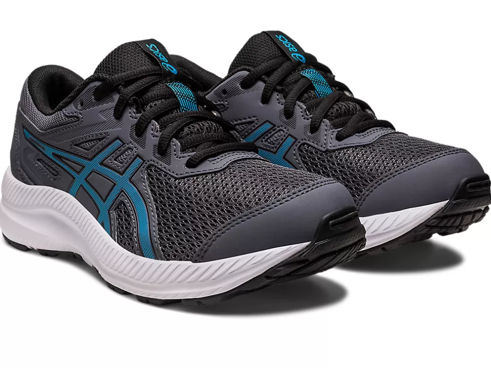 Best Sale ASICS CONTEND 8 GRADE SCHOOL Carrier Grey/Island Blue