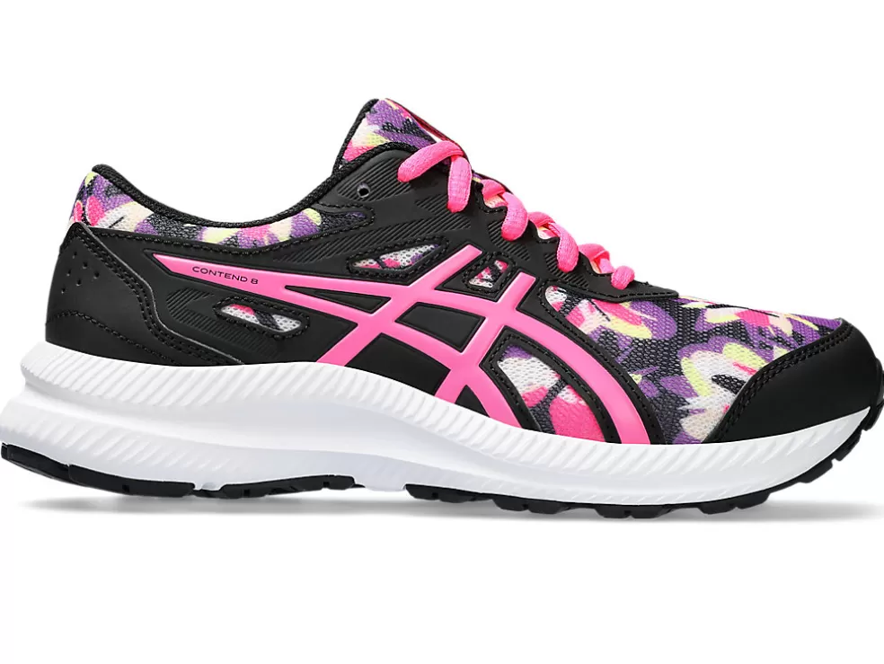 Cheap ASICS CONTEND 8 GRADE SCHOOL Black/Hot Pink