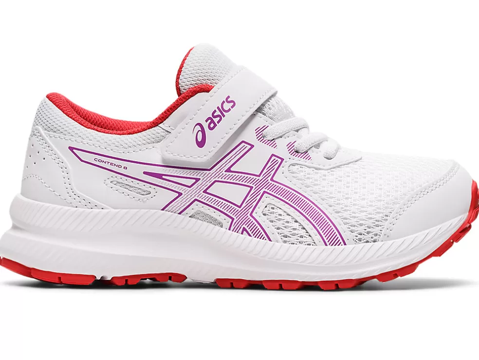 Shop ASICS CONTEND 8 PRE-SCHOOL White/Orchid