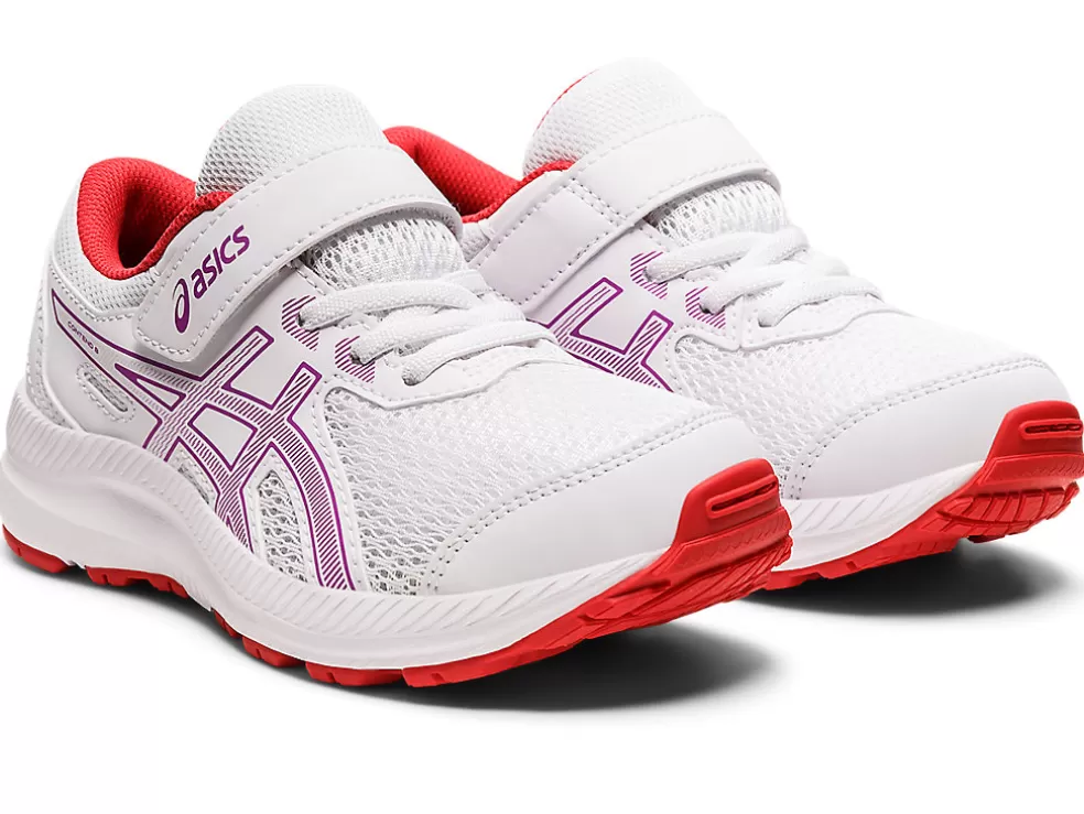 Shop ASICS CONTEND 8 PRE-SCHOOL White/Orchid