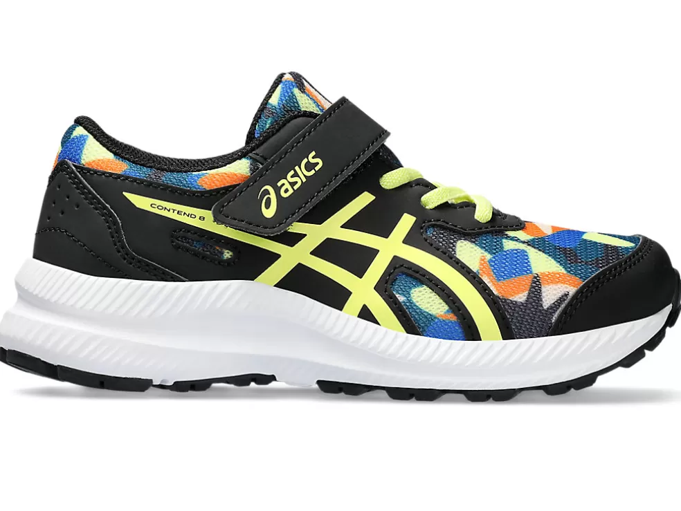 Sale ASICS CONTEND 8 PRE-SCHOOL Black/Glow Yellow