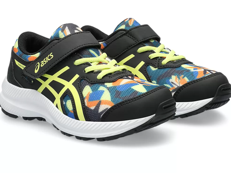 Sale ASICS CONTEND 8 PRE-SCHOOL Black/Glow Yellow