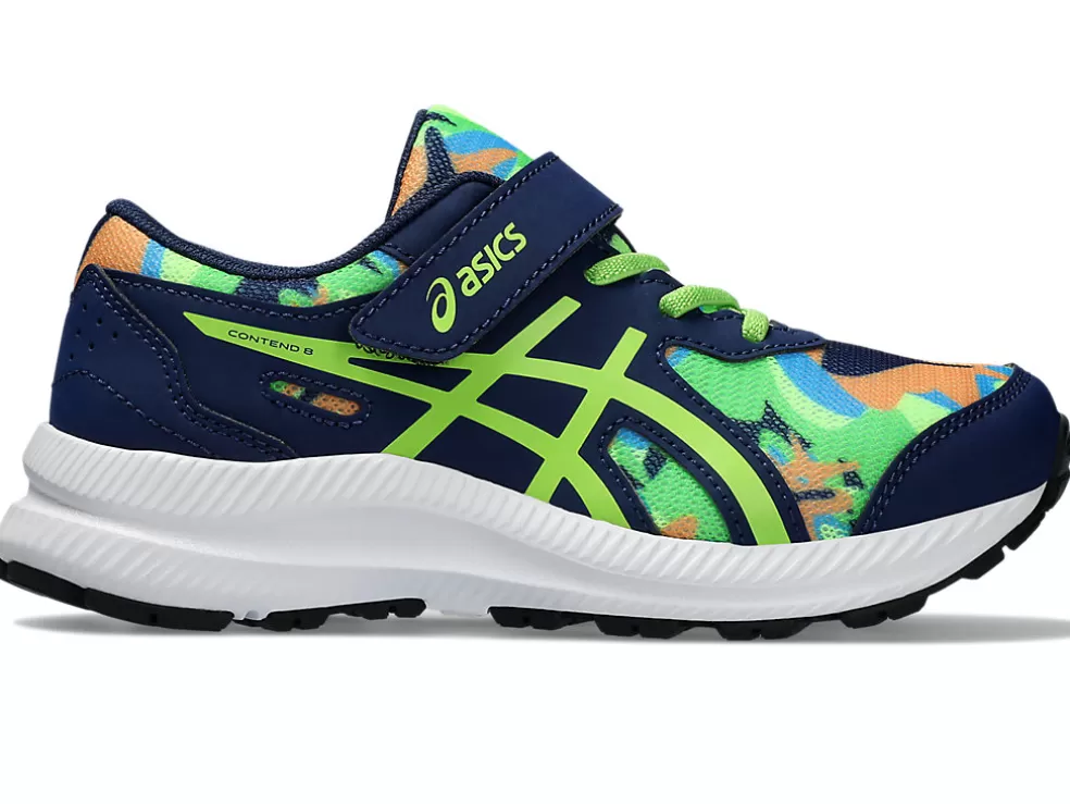 Cheap ASICS CONTEND 8 PRE-SCHOOL Blue Expanse/Electric Lime