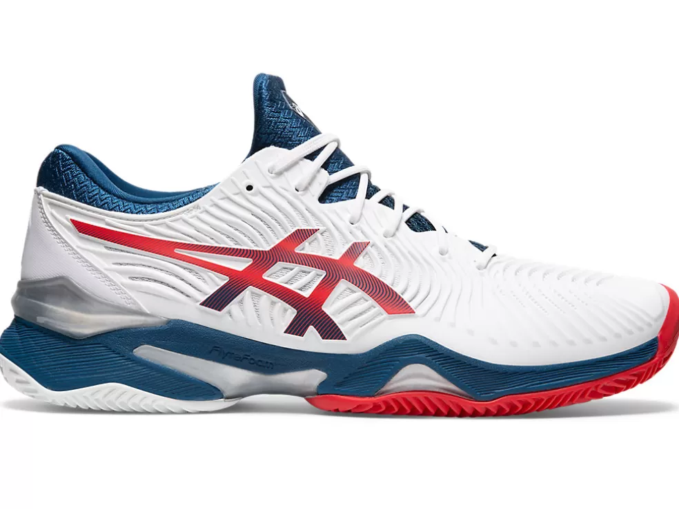 Online ASICS COURT FF 2 CLAY White/Mako Blue