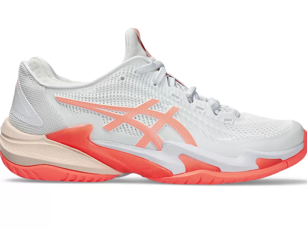 Hot ASICS COURT FF 3 White/Sun Coral