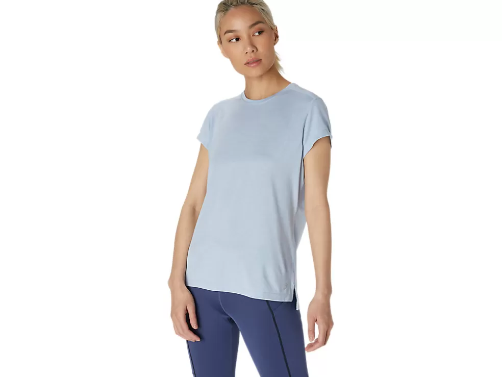 New ASICS DORAI SHORT SLEEVE TOP Mist Heather