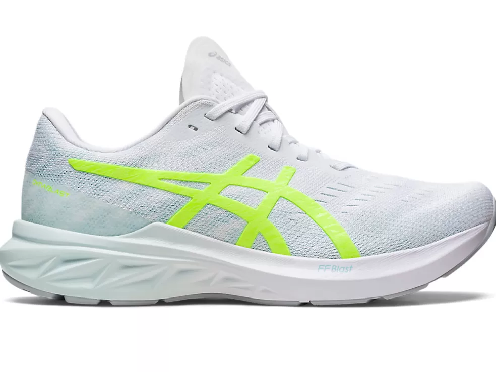 Hot ASICS DYNABLAST 3 White/Safety Yellow