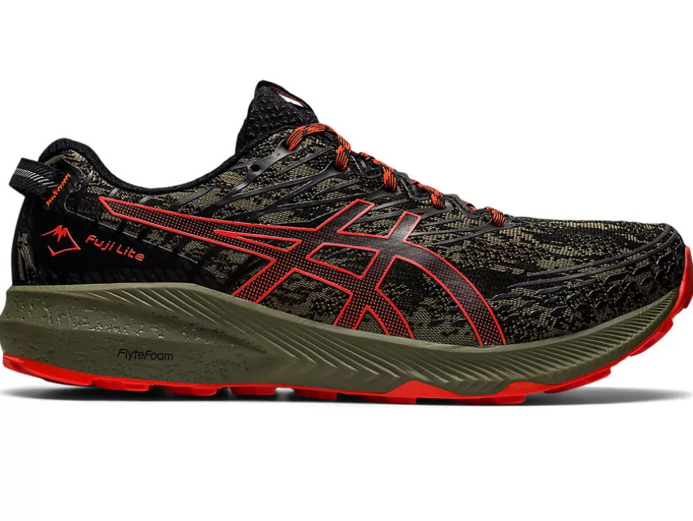 Discount ASICS Fuji Lite 3 Mantle Green/Cherry Tomato