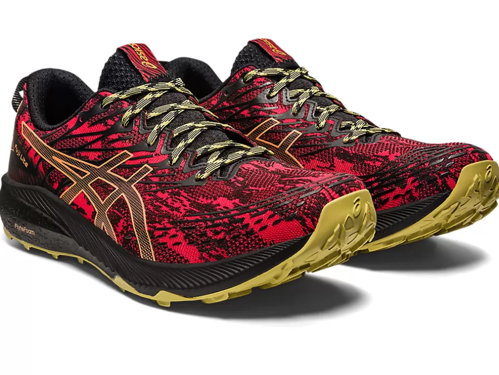 Shop ASICS Fuji Lite 3 Electric Red/Black