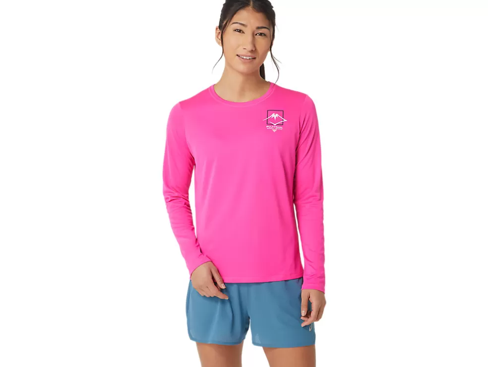 Cheap ASICS FUJITRAIL LOGO LONG SLEEVE TOP Pink Glo