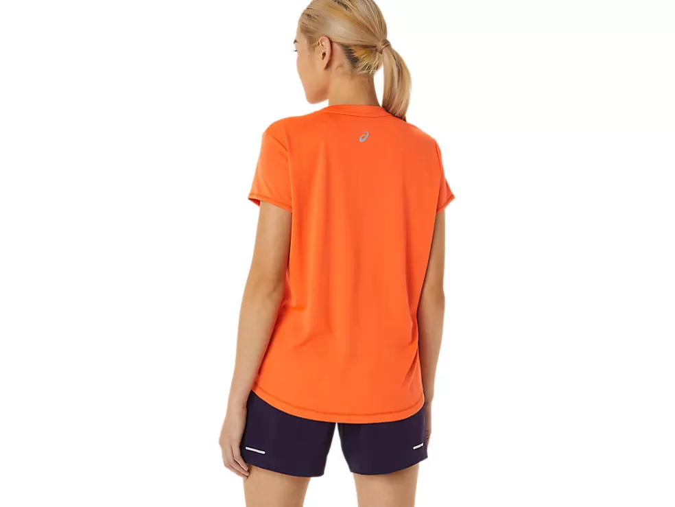 Outlet ASICS FUJITRAIL LOGO SHORT SLEEVE TOP Nova Orange