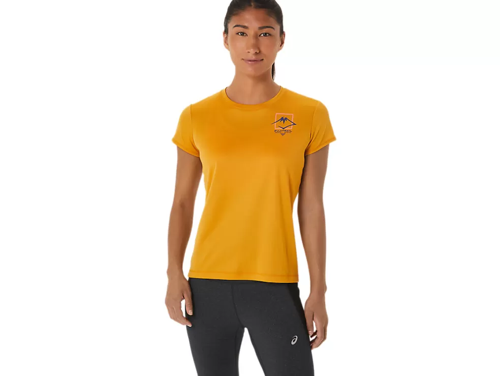 Online ASICS FUJITRAIL LOGO SHORT SLEEVE TOP Sandstorm