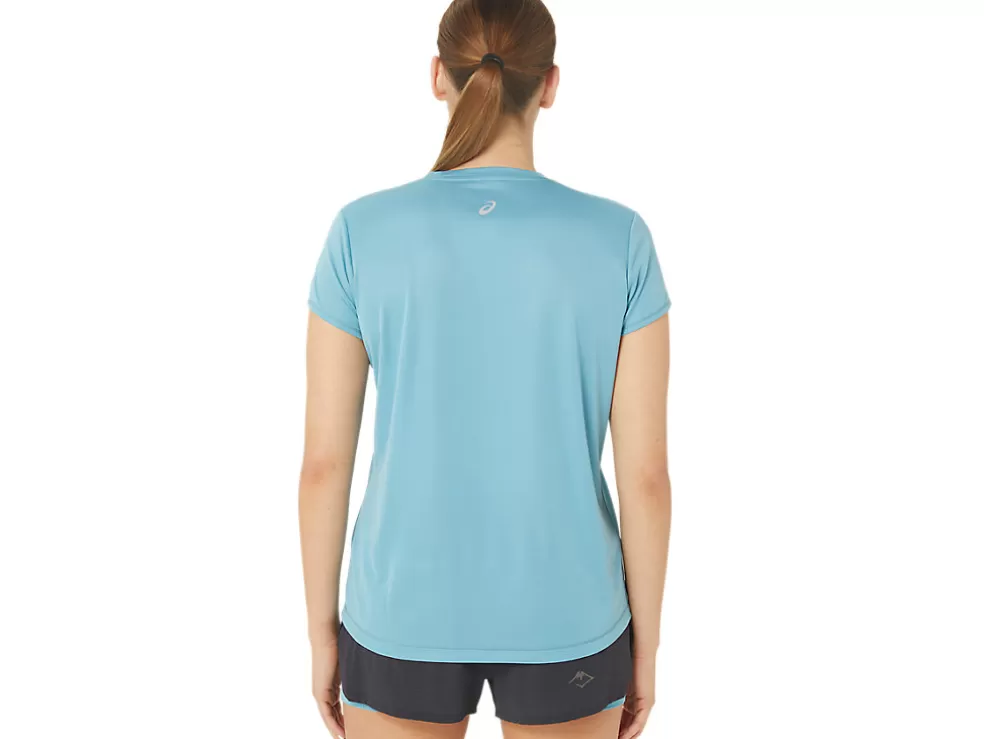 Cheap ASICS FUJITRAIL LOGO SHORT SLEEVE TOP Gris Blue