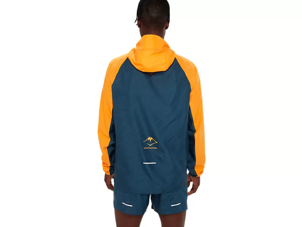 Discount ASICS FUJITRAIL PACKABLE JACKET Fellow Yellow/Magnetic Blue