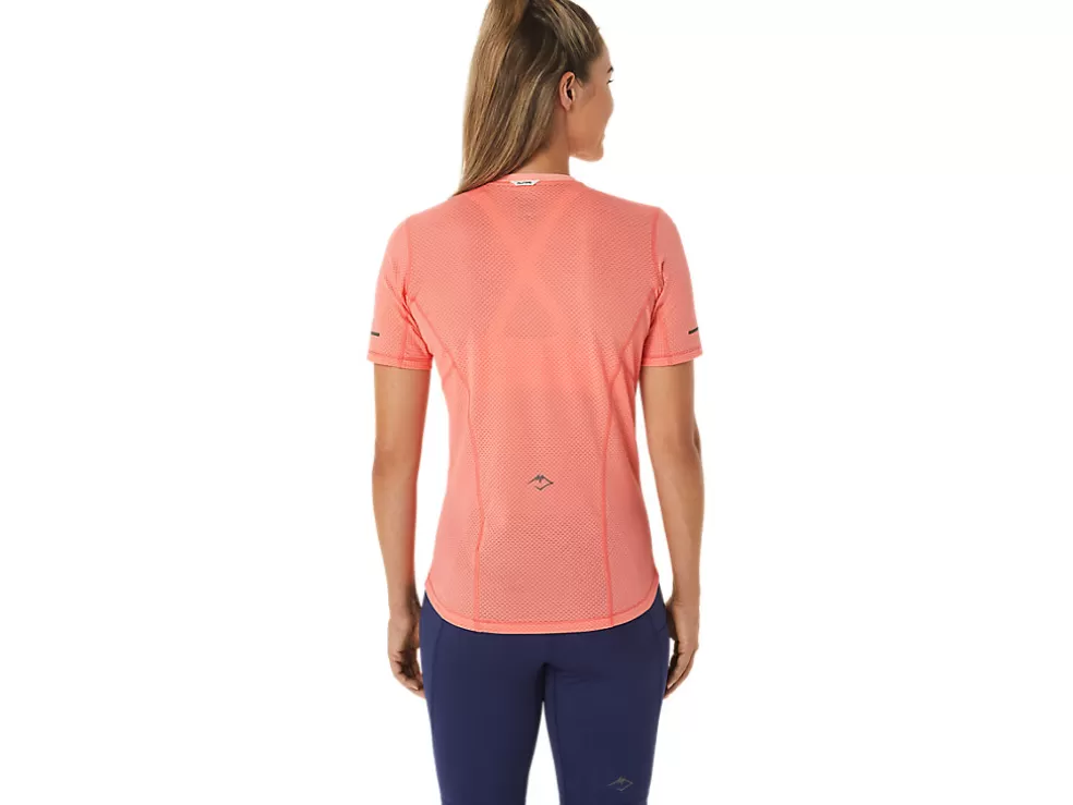 Cheap ASICS FUJITRAIL SHORT SLEEVE TOP Papaya/Guava