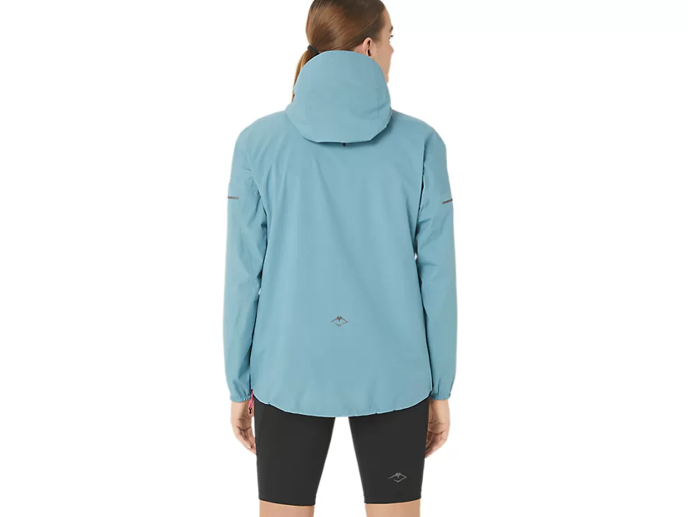 Online ASICS FUJITRAIL WATERPROOF JACKET Gris Blue