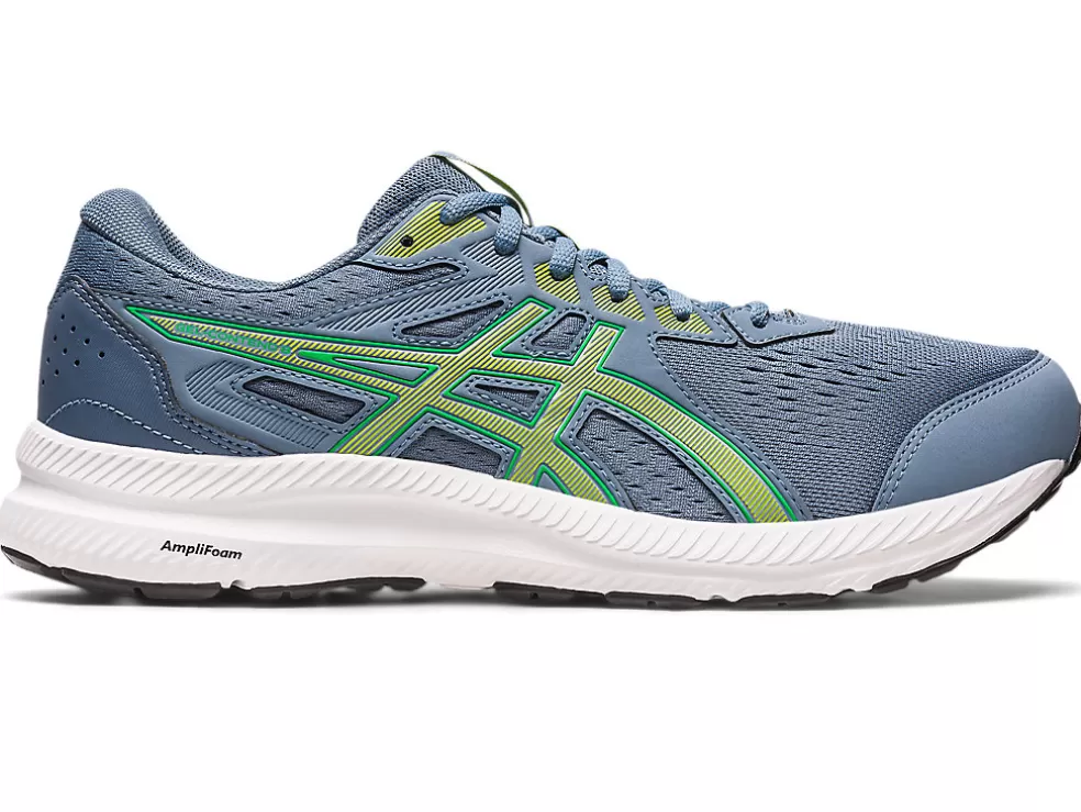 Discount ASICS GEL-CONTEND 8 Steel Blue/Lime Zest