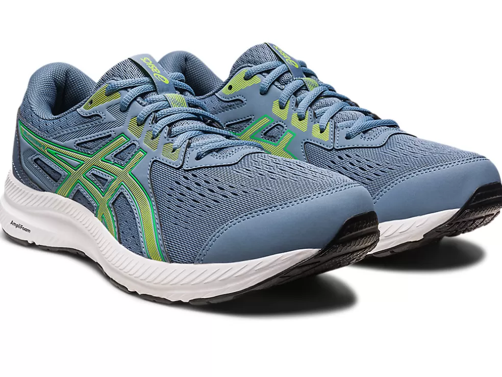 Discount ASICS GEL-CONTEND 8 Steel Blue/Lime Zest