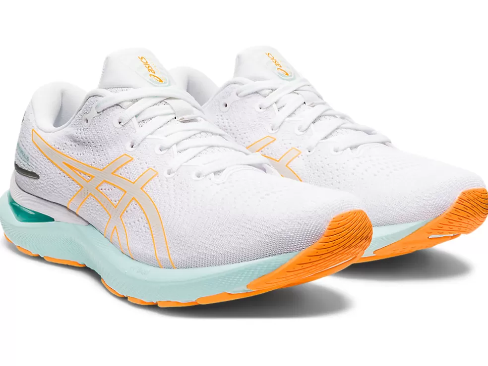 Shop ASICS GEL-CUMULUS 24 White/Orange Pop