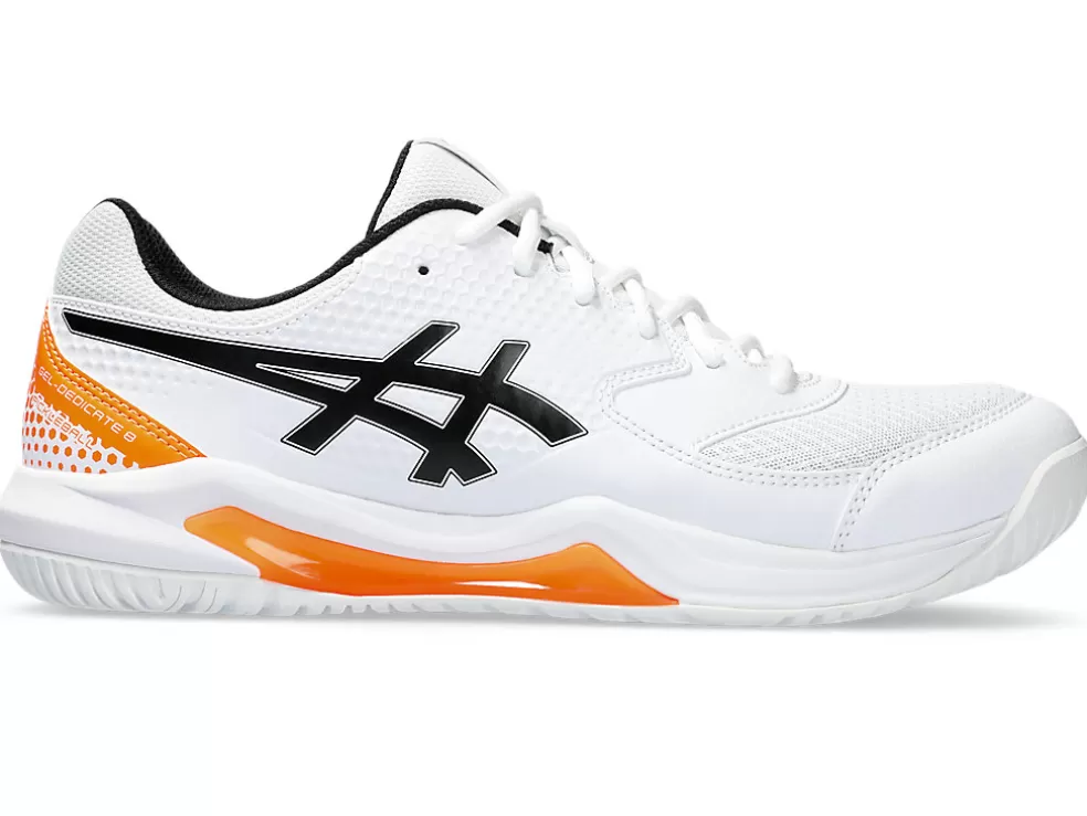 Hot ASICS GEL-DEDICATE 8 PICKLEBALL White/Shocking Orange