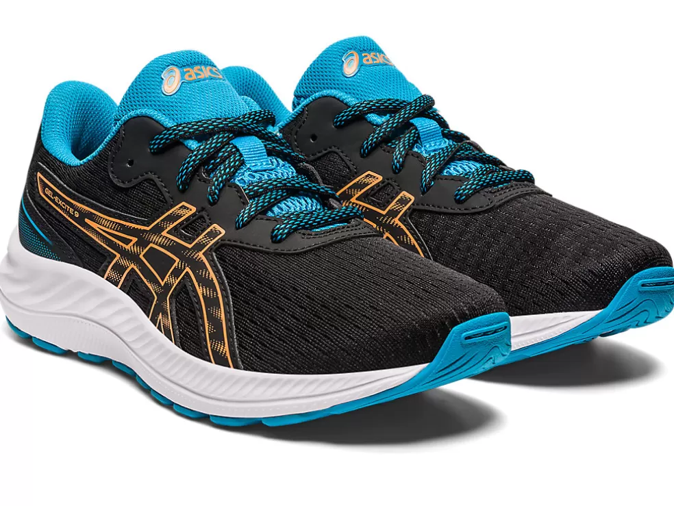 Clearance ASICS GEL-EXCITE 9 GRADE SCHOOL Black/Sun Peach