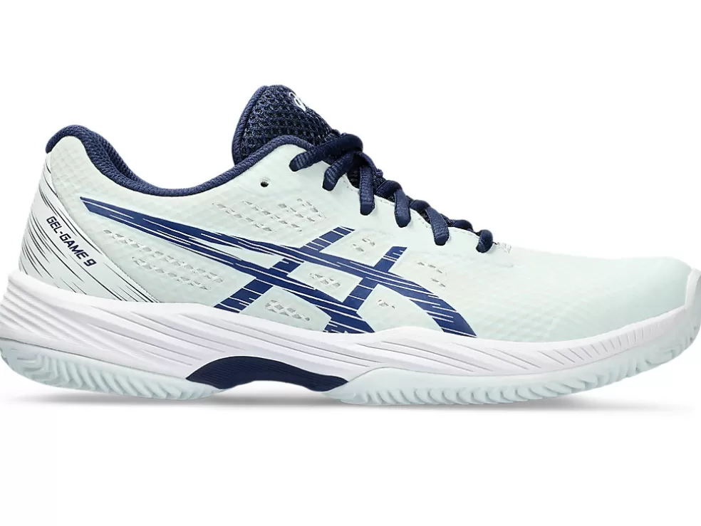 Discount ASICS GEL-GAME 9 CLAY/OC Pale Mint/Blue Expanse