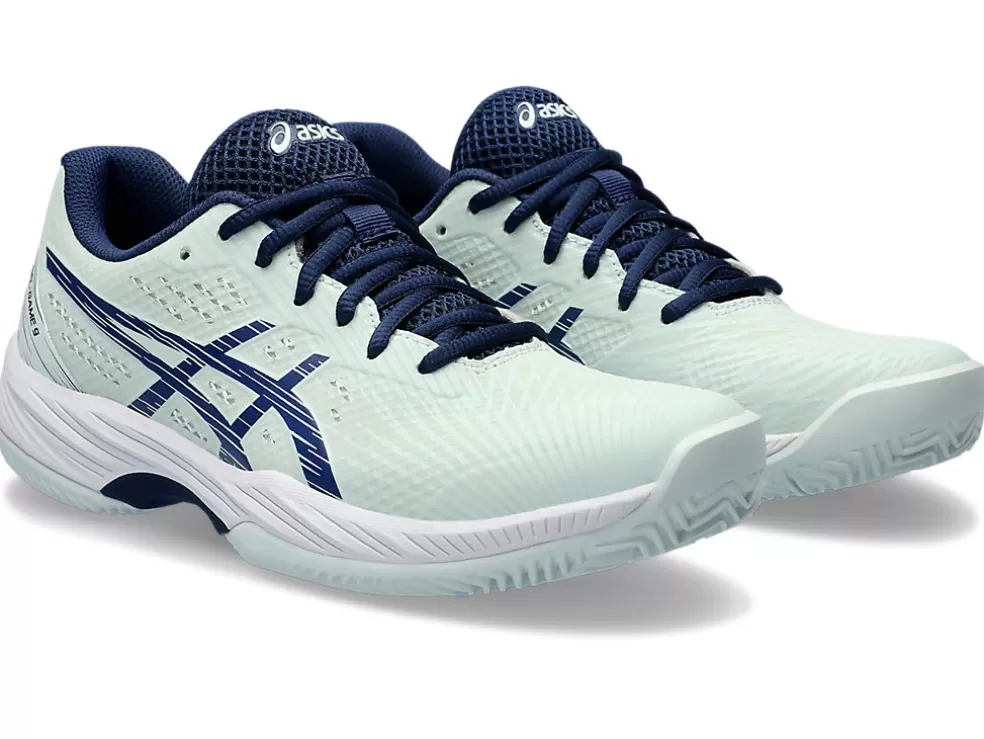 Discount ASICS GEL-GAME 9 CLAY/OC Pale Mint/Blue Expanse